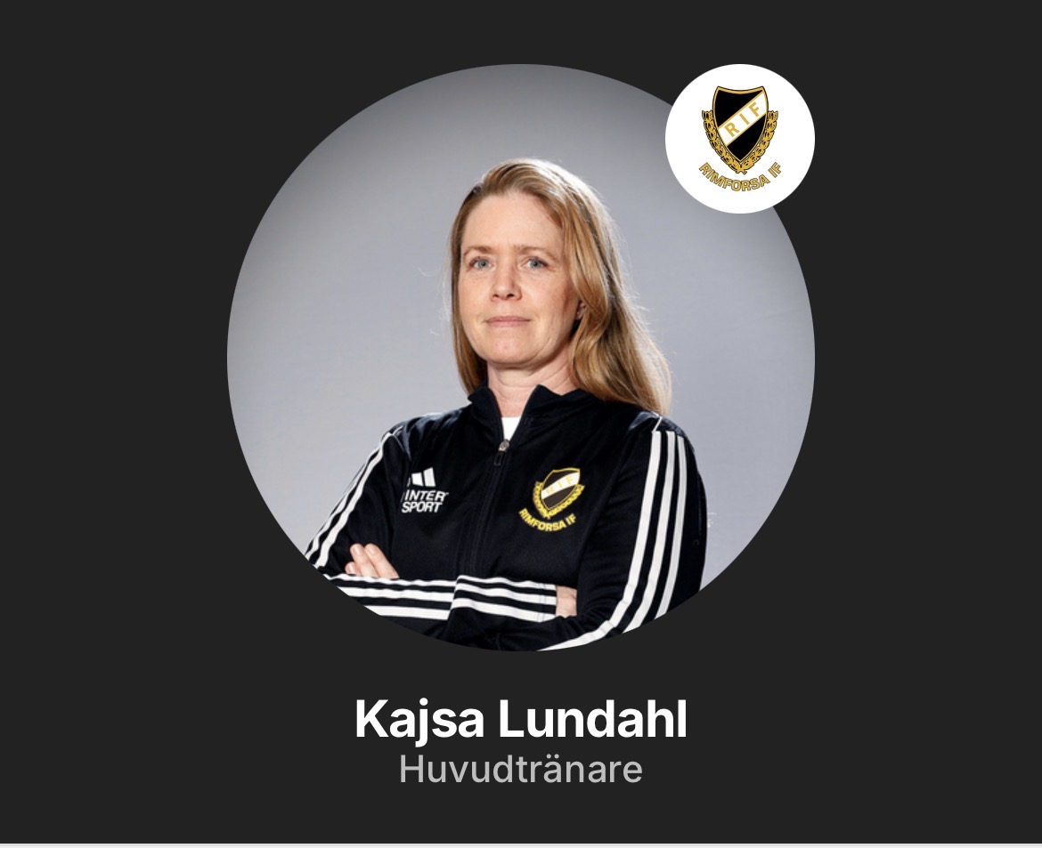 Möt Kajsa Lundahl, tränare i Rimforsa IF